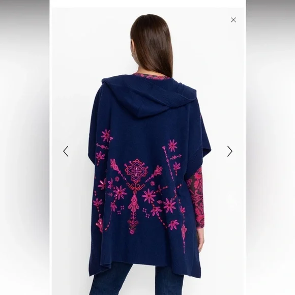 JOHNNY WAS
EMBROIDERED WOOL & CASHMERE
THE CLASSIC CAPE - Picture 3 of 15